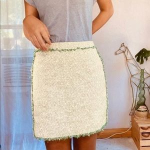 J crew green tweed skirt size 8 mint condition